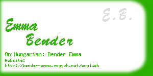 emma bender business card